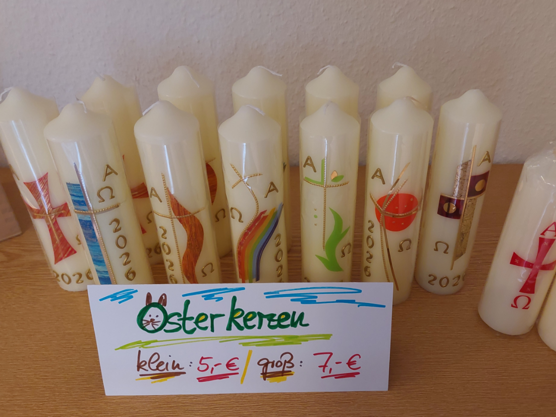 Ab sofort - Verkauf von Osterkerzen in Bücherei und Pfarrbüro
