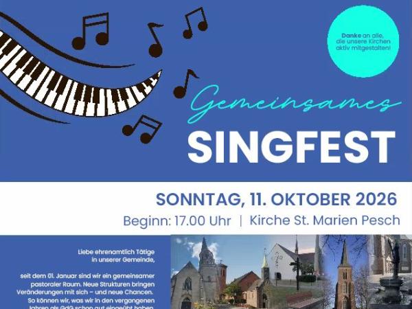 Gemeinsames Singfest in St. Marien - Danke an alle in unseren Kirchen