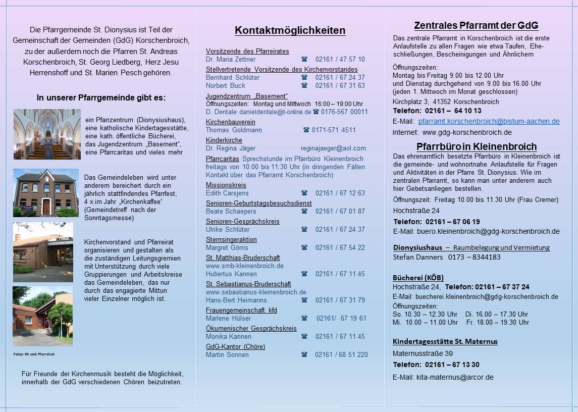2021 Flyer St. Dionysius Seite 2 am 4. Dezember 2021 (c) U. Lindner