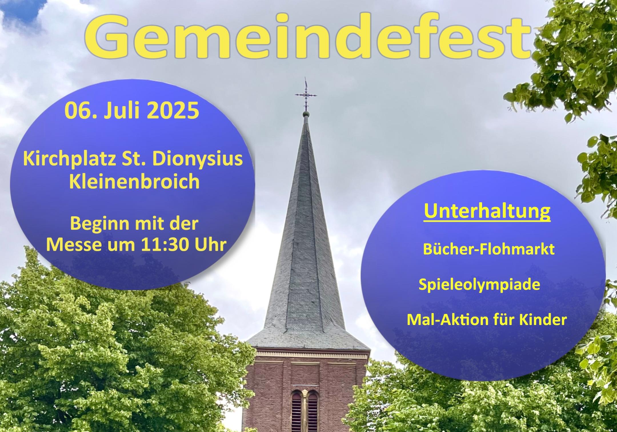Plakat zu Gemeindefest 2025