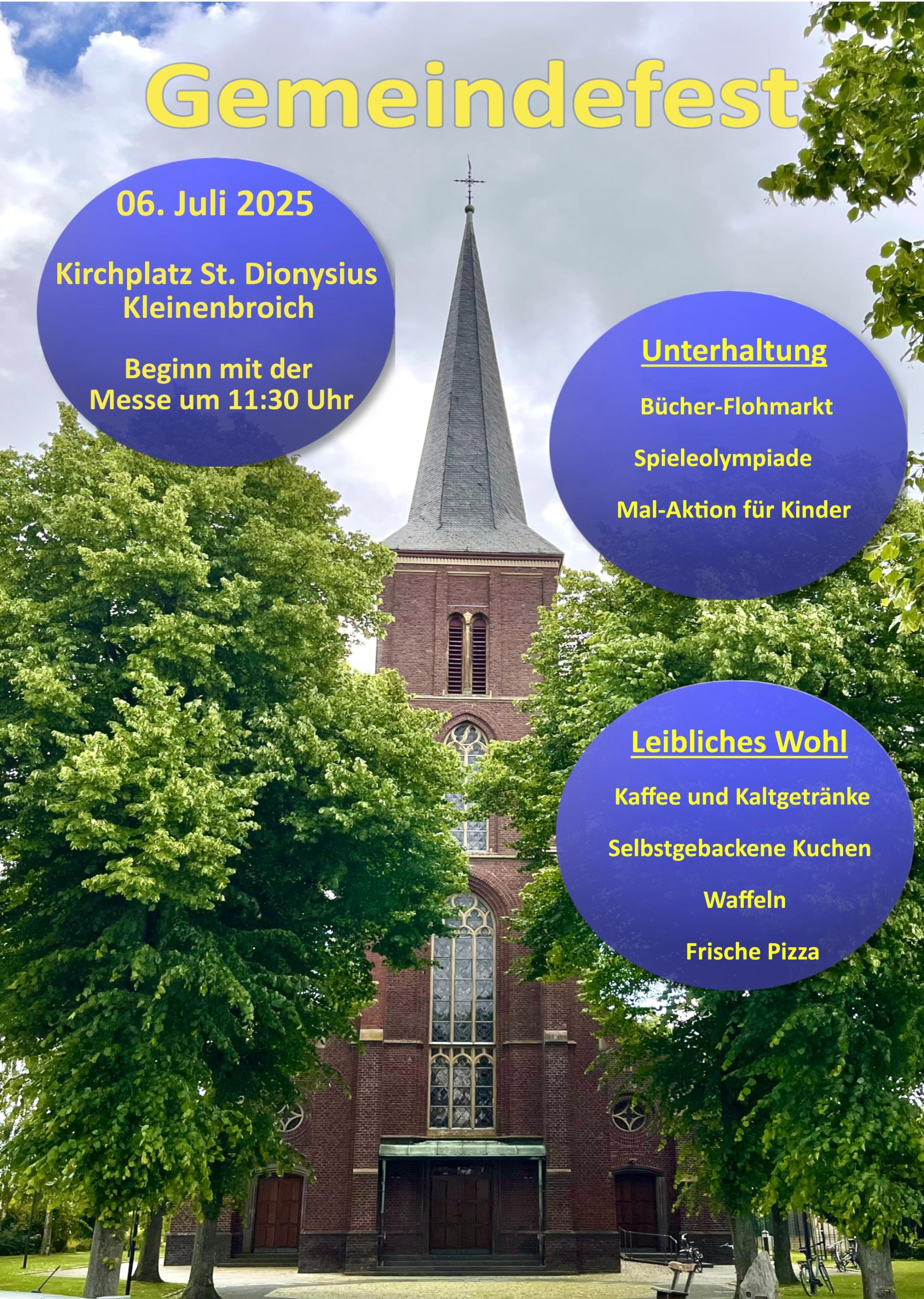 Plakat zu Gemeindefest 2025