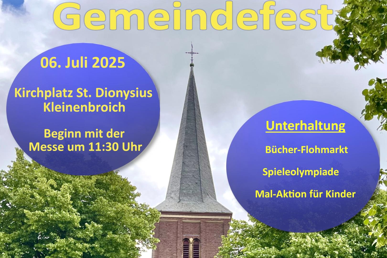 Plakat zu Gemeindefest 2025 (c) A. Tillmanns