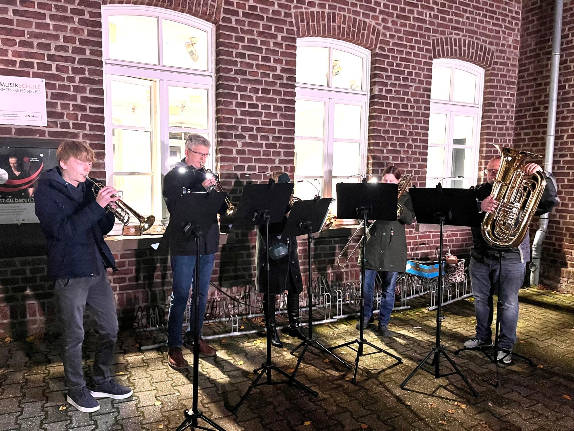 Der Posaunenchor der evangelischen Kirche